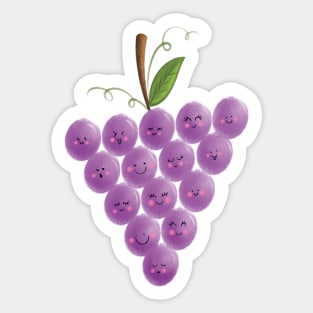 Purple Grapes Sticker